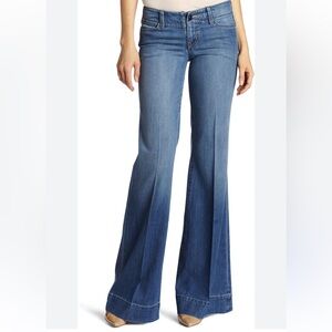 ANN TAYLOR LOFT Size 2 Curvy Boot Cut Blue Denim Jeans ddr